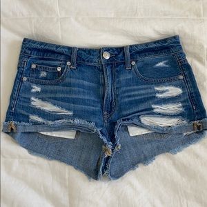 Dark Denim Short Shorts